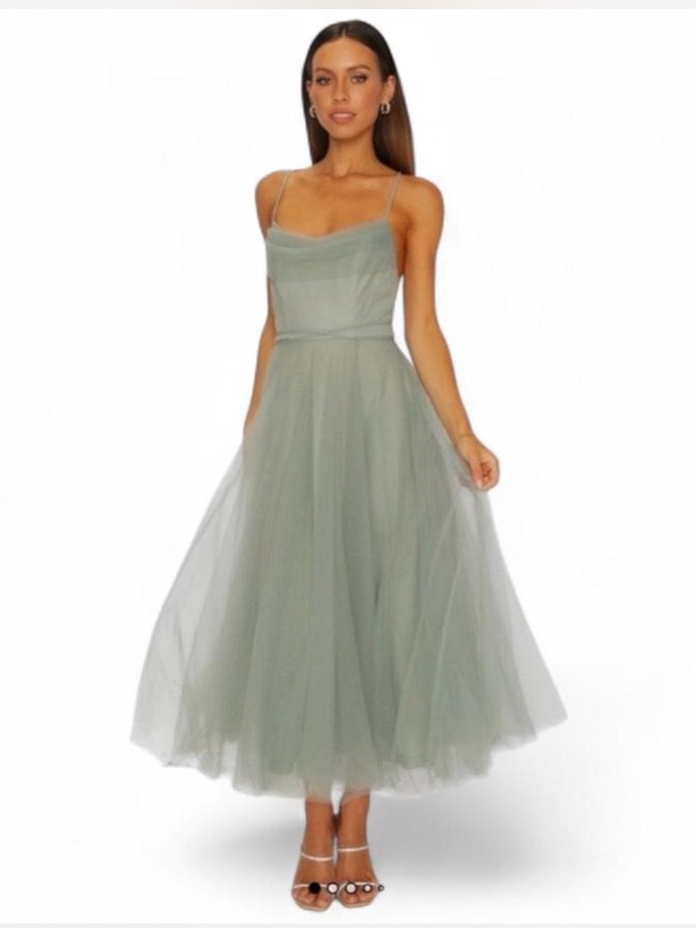 NWT - Hello Molly Tulle Gown in Sage